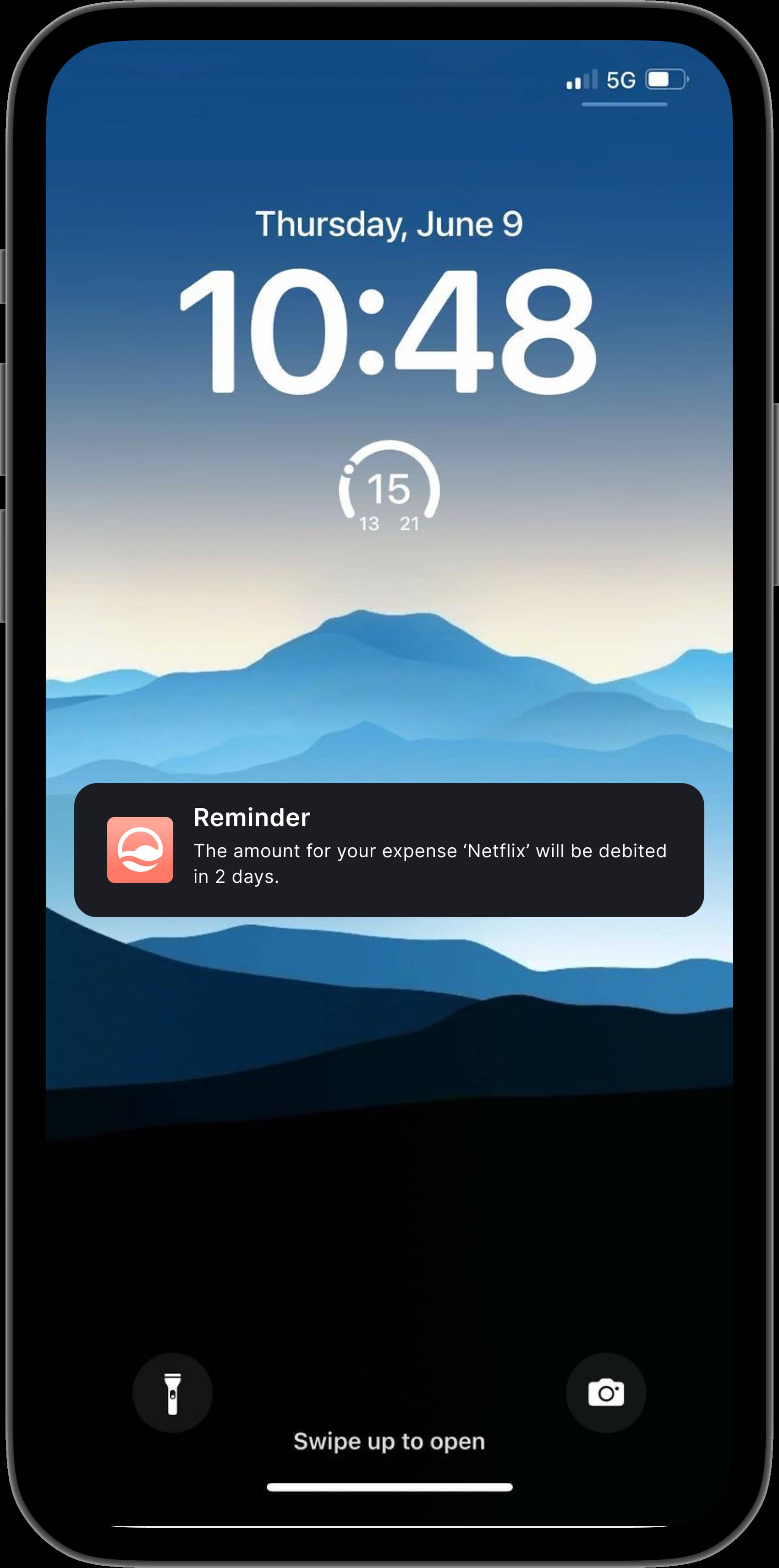TrackBay reminder — push notification before subscription renewal